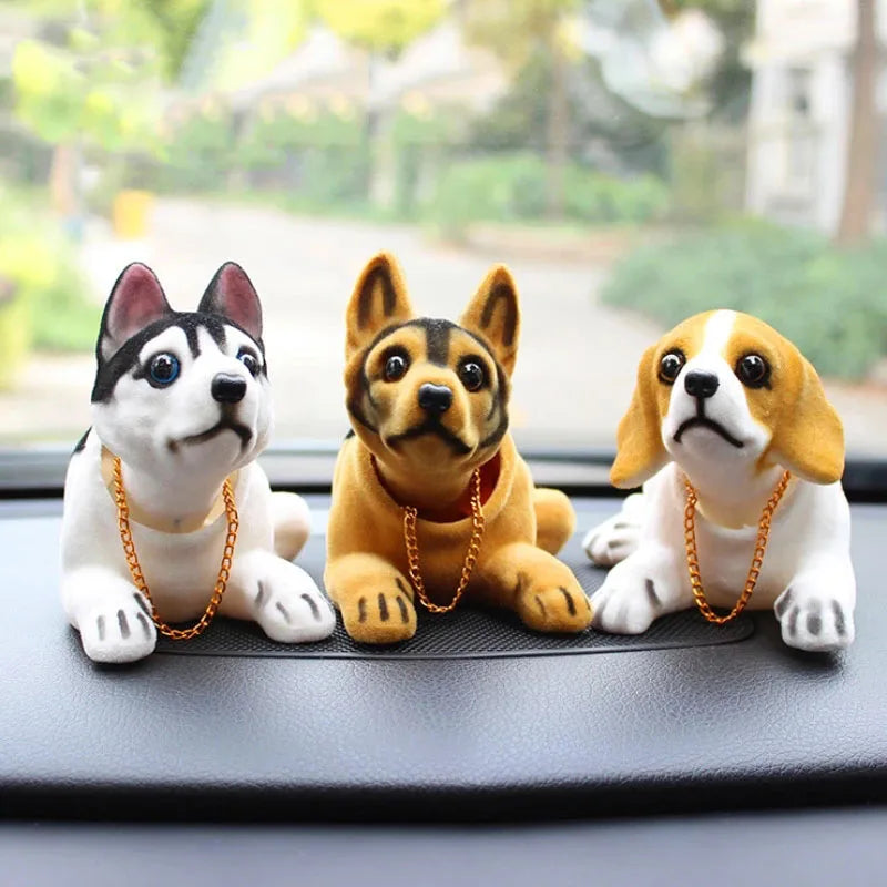 Cute Bobblehead Dog Car Dashboard Ornament ⭐