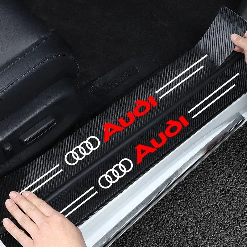 Premium Carbon Fiber Door Sill Guards for Audi A-Series & Q-Series