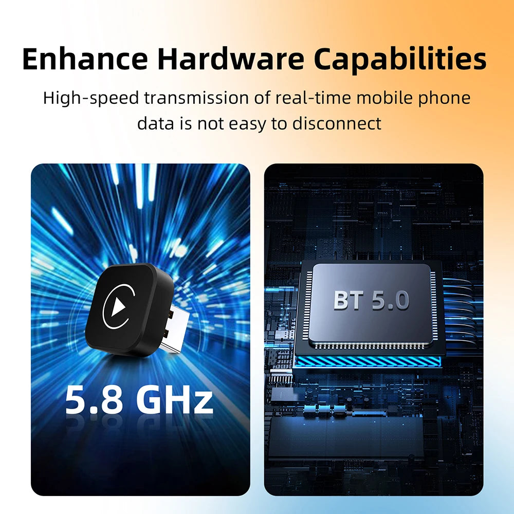 2-in-1 Wireless CarPlay & Android Auto AI Smart Box Adapter