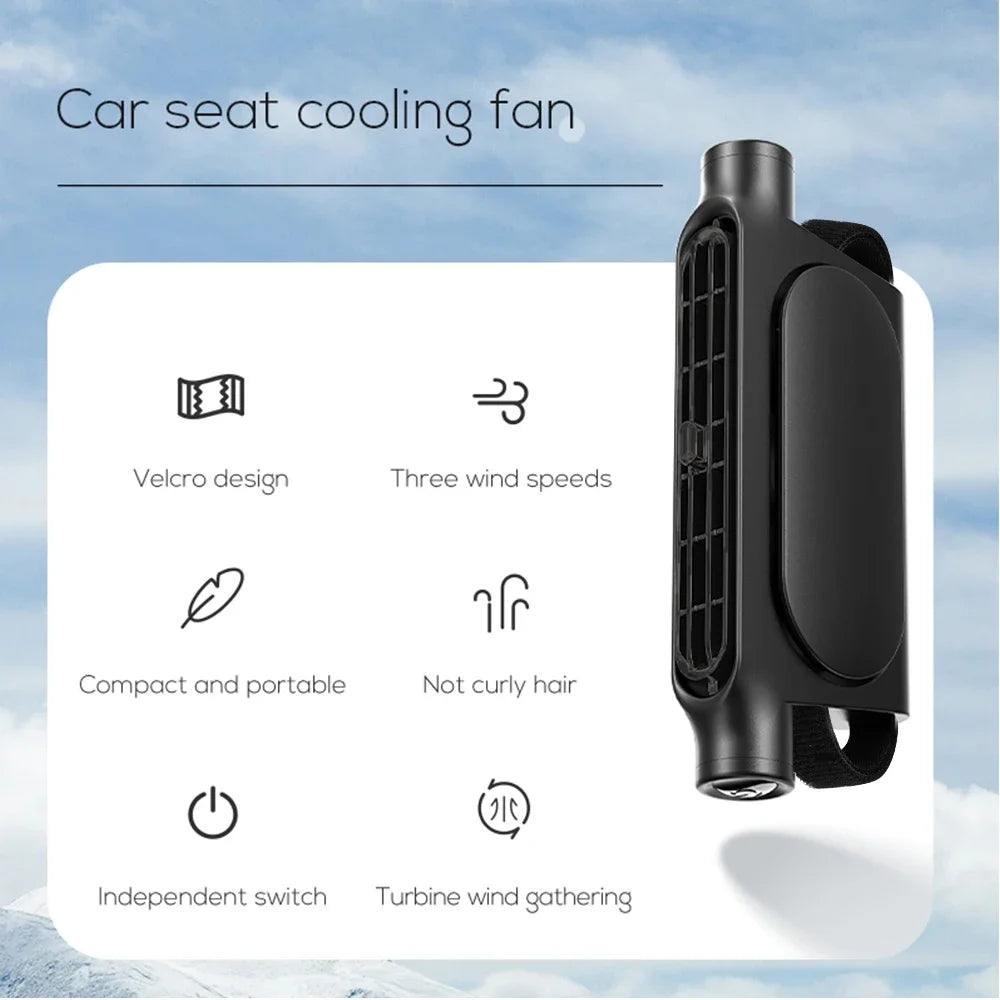 Rechargeable Car Seat Cooling Fan ⭐