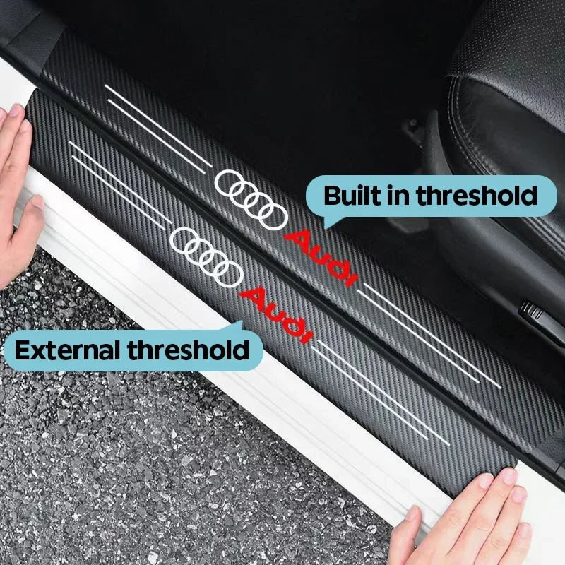 Premium Carbon Fiber Door Sill Guards for Audi A-Series & Q-Series