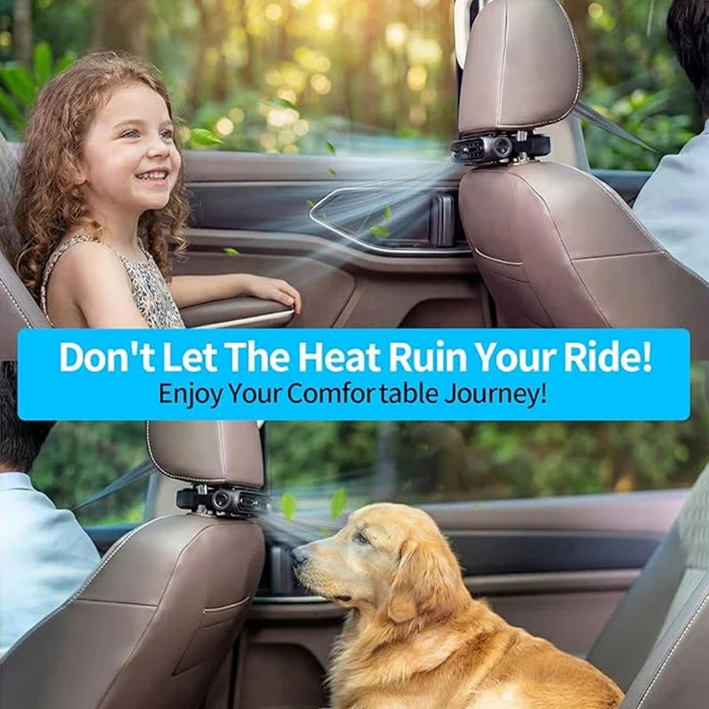 Rechargeable Car Seat Cooling Fan ⭐
