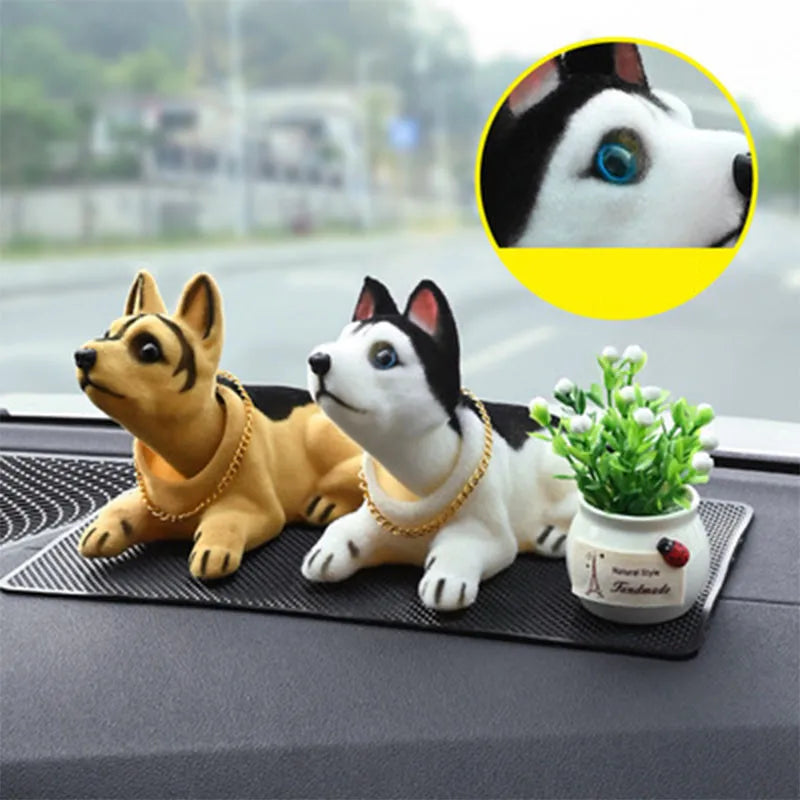 Cute Bobblehead Dog Car Dashboard Ornament ⭐