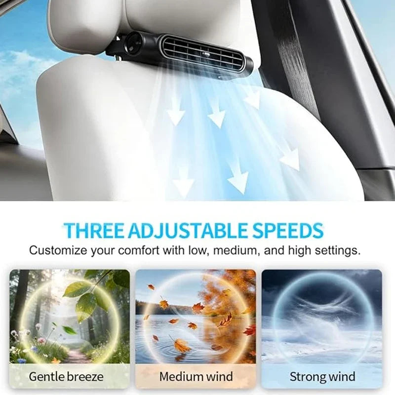 Rechargeable Car Seat Cooling Fan ⭐